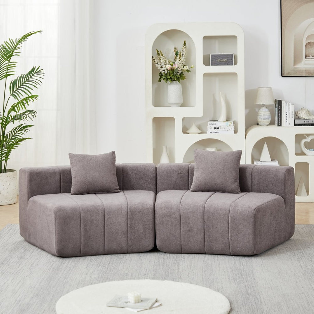 English Elm 55'l Chenille Sleeper Lounge Chair Fluffy Spring Fill No Assembly Bedroom Ready Grey W834P514621