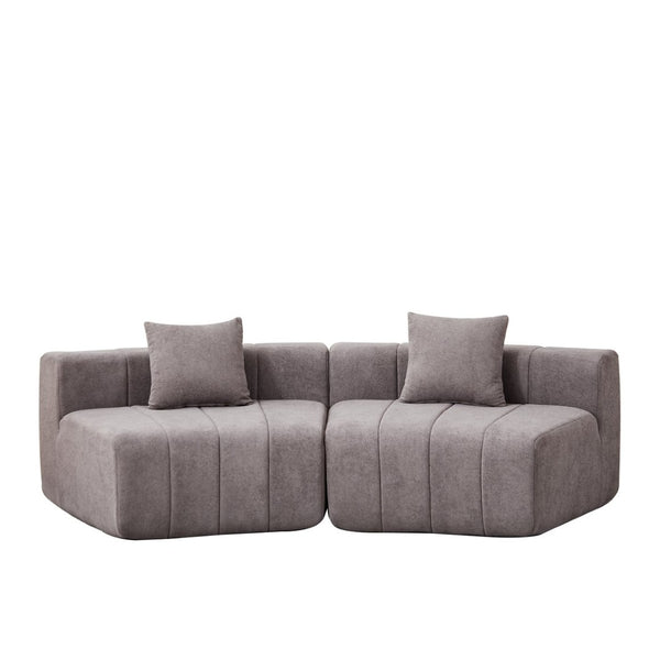 English Elm 55'l Chenille Sleeper Lounge Chair Fluffy Spring Fill No Assembly Bedroom Ready Grey W834P514621