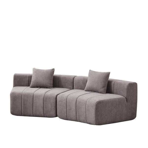 English Elm 55'l Chenille Sleeper Lounge Chair Fluffy Spring Fill No Assembly Bedroom Ready Grey W834P514621