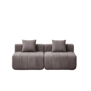 English Elm Chenille Modular Sectional Sofa with Piano Key Pattern for Contemporary Living Spaces Grey W834P514622