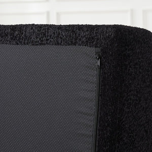 English Elm 78.9-Inch Chenille Convertible Sofa with Modular Cushions for Living Room or Guest Space Black W834P517297