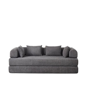 English Elm 78.9-Inch Chenille Convertible Sofa with Modular Cushions for Living Room or Guest Space Grey W834P517299