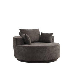 English Elm 55''L 55'L Chenille Foam Swivel Lounge Chair 360 Rotating Cloud Seat for Living Room W834S00677