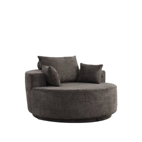 English Elm 55''L 55'L Chenille Foam Swivel Lounge Chair 360 Rotating Cloud Seat for Living Room W834S00677