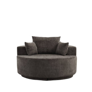 English Elm 55''L 55'L Chenille Foam Swivel Lounge Chair 360 Rotating Cloud Seat for Living Room W834S00677