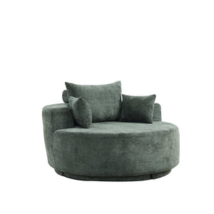 English Elm 55''l 55'l Chenille Swivel Lounge Chair Foam Sleeper with 360 Rotation for Living Rooms W834S00678