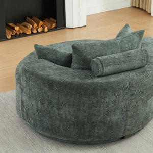 English Elm 55''l 55'l Chenille Swivel Lounge Chair Foam Sleeper with 360 Rotation for Living Rooms W834S00678