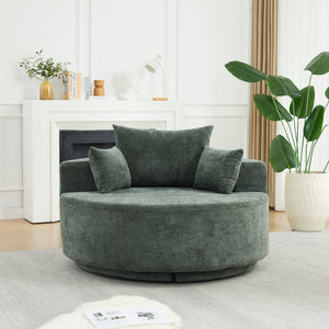 English Elm 55''l 55'l Chenille Swivel Lounge Chair Foam Sleeper with 360 Rotation for Living Rooms W834S00678