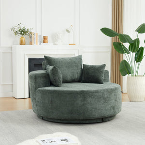 English Elm 55''l 55'l Chenille Swivel Lounge Chair Foam Sleeper with 360 Rotation for Living Rooms W834S00678