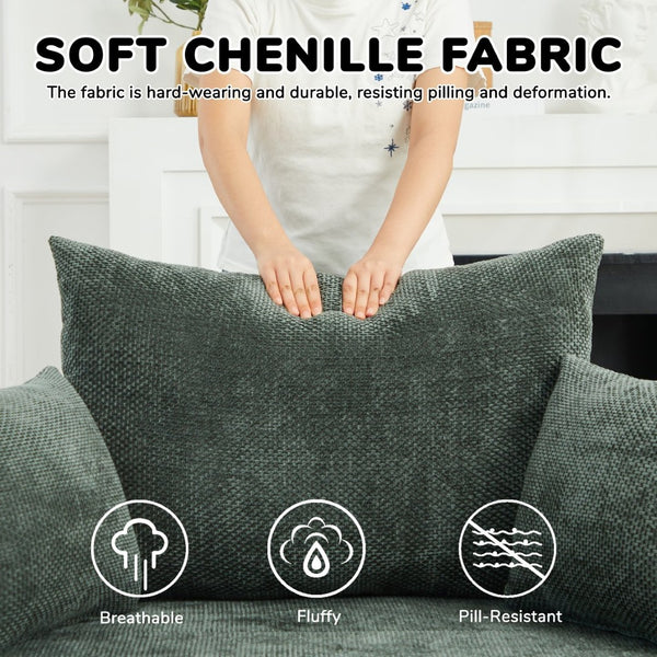 English Elm 55''l 55'l Chenille Swivel Lounge Chair Foam Sleeper with 360 Rotation for Living Rooms W834S00678