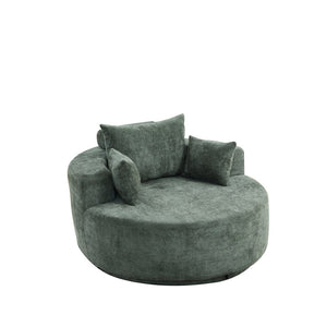 English Elm 55''l 55'l Chenille Swivel Lounge Chair Foam Sleeper with 360 Rotation for Living Rooms W834S00678