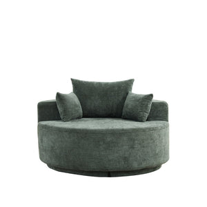 English Elm 55''l 55'l Chenille Swivel Lounge Chair Foam Sleeper with 360 Rotation for Living Rooms W834S00678