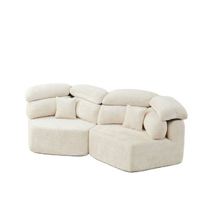 English Elm 53-Inch Pentagonal Chenille Lounge Chair Modular Cloud Soft Seating for Living Spaces W834S00683