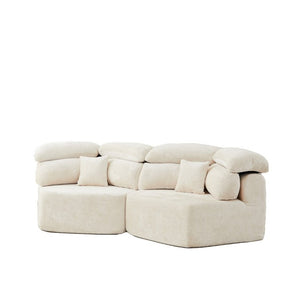 English Elm 53-Inch Pentagonal Chenille Lounge Chair Modular Cloud Soft Seating for Living Spaces W834S00683