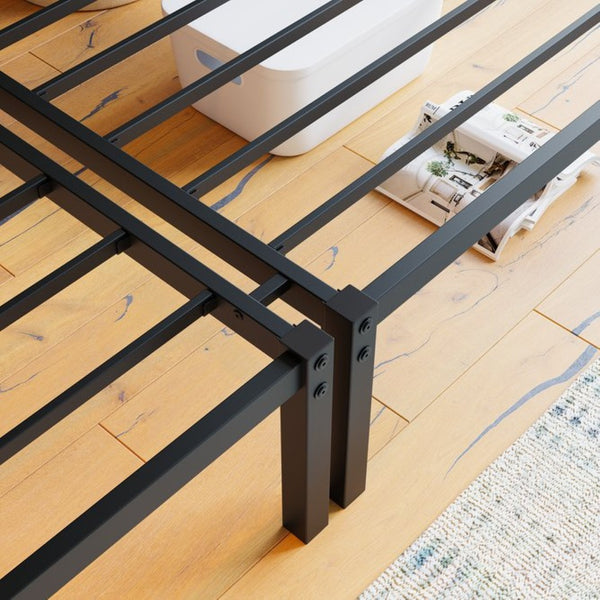 English Elm Twin Over Triple Bunk Bed Powder Coated Steel Frame with Guardrails for Shared Rooms Black W840S00002