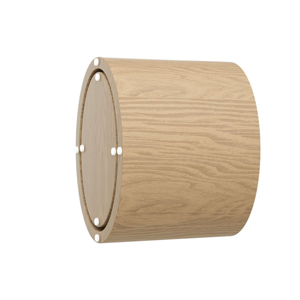 English Elm Mdf Round Nesting Table Set of 2 Oak Veneer Warm Wood Grain Living Room Accent W87640118