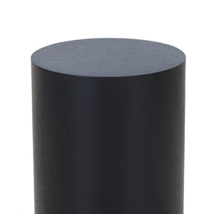 English Elm Round Matte Black Mdf Side Table Fully Assembled Industrial Accent for Living Room W87649324