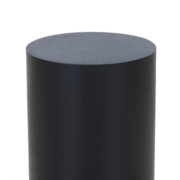 English Elm Round Matte Black Mdf Side Table Fully Assembled Industrial Accent for Living Room W87649324