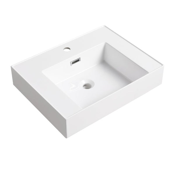 English Elm Bathroom Solid Resin Vessel Sink with Non-Porous Surface for Modern Vanity Spaces Resin W99970320