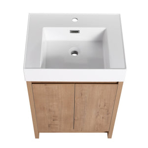 English Elm Bathroom Solid Resin Vessel Sink with Non-Porous Surface for Modern Vanity Spaces Resin W99970320