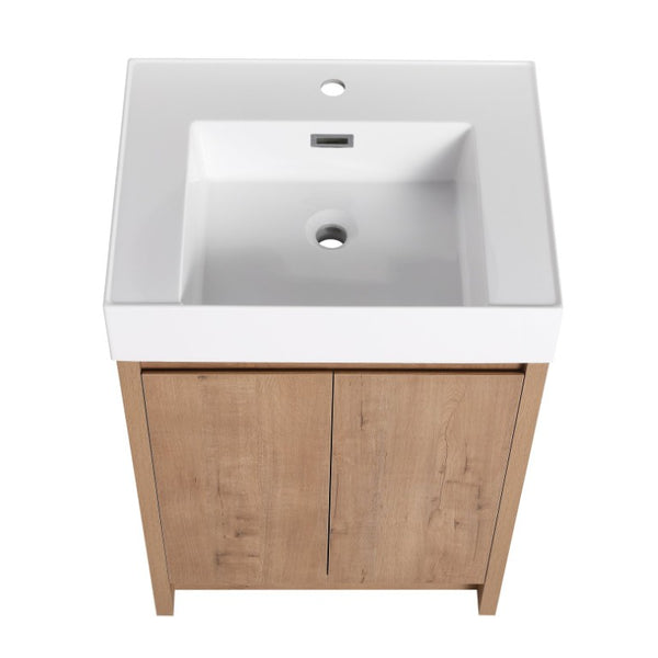 English Elm Bathroom Solid Resin Vessel Sink with Non-Porous Surface for Modern Vanity Spaces Resin W99970320