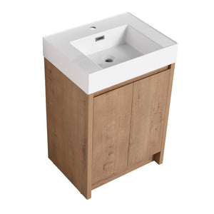 English Elm Bathroom Solid Resin Vessel Sink with Non-Porous Surface for Modern Vanity Spaces Resin W99970320