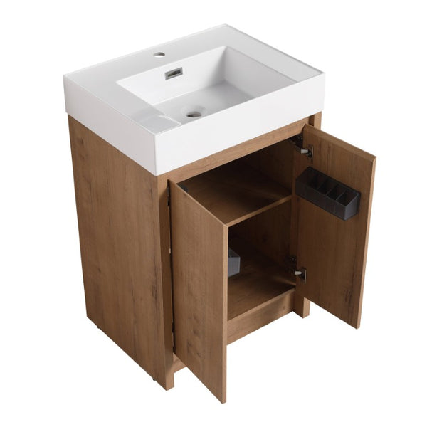 English Elm Bathroom Solid Resin Vessel Sink with Non-Porous Surface for Modern Vanity Spaces Resin W99970320