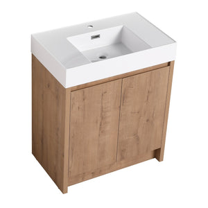 English Elm 30" Rectangular Matte Undermount Bathroom Sink Low Profile Basin for Vanity Countertops W99970321