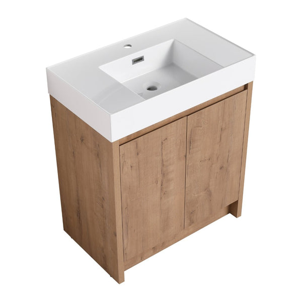 English Elm 30" Rectangular Matte Undermount Bathroom Sink Low Profile Basin for Vanity Countertops W99970321