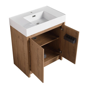English Elm 30" Rectangular Matte Undermount Bathroom Sink Low Profile Basin for Vanity Countertops W99970321