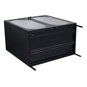 English Elm 30(29-5/16") Freestanding Bathroom Vanity Matte Black Steel Acrylic Modern Storage Cabinet W999P176014