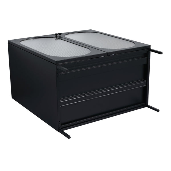English Elm 30(29-5/16") Freestanding Bathroom Vanity Matte Black Steel Acrylic Modern Storage Cabinet W999P176014
