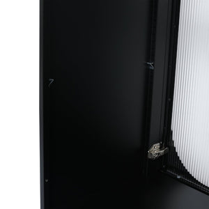 English Elm 30(29-5/16") Freestanding Bathroom Vanity Matte Black Steel Acrylic Modern Storage Cabinet W999P176014