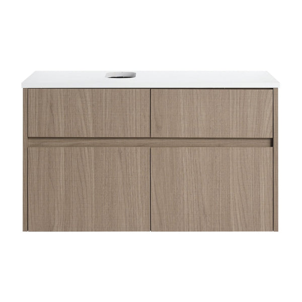 English Elm 32(31-1/2") Floating Bathroom Vanity Cabinet Soft Close Doors Drawer Modern Bath W999P321191