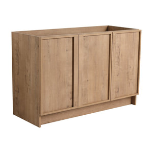 English Elm 48" Freestanding Bathroom Vanity Oak Finish Plywood Build with Soft Close Doors W999P447662