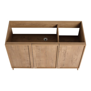 English Elm 48" Freestanding Bathroom Vanity Oak Finish Plywood Build with Soft Close Doors W999P447662