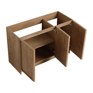 English Elm 48" Freestanding Bathroom Vanity Oak Finish Plywood Build with Soft Close Doors W999P447662