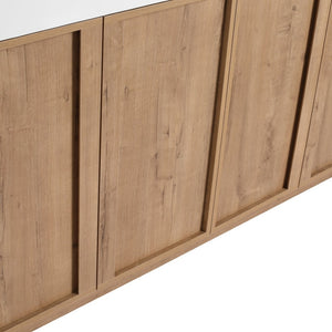 English Elm 60" Freestanding Bathroom Vanity Oak Finish Plywood Cabinet with Soft-close Doors W999P447665
