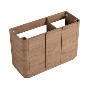English Elm 48 Inch Freestanding Bathroom Vanity Plywood Oak Finish Soft Close Triple Door Storage W999P533681
