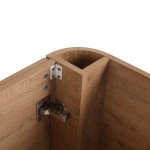 English Elm 48 Inch Freestanding Bathroom Vanity Plywood Oak Finish Soft Close Triple Door Storage W999P533681