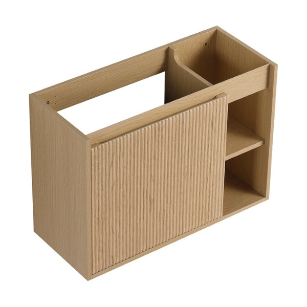 English Elm 32(31-1/2\) Inch Wall-Mounted Bathroom Vanity Plywood Cabinet Soft-Close Drawer Oak 27.2 L x 14.8 W x 22.8 H W999P556325