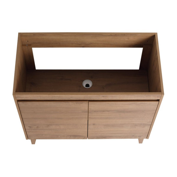 English Elm 32(31-1/2) Inch Wall Mounted Bathroom Vanity Plywood Cabinet with Ceramic Art Sink 36 inches MDF W999P577655