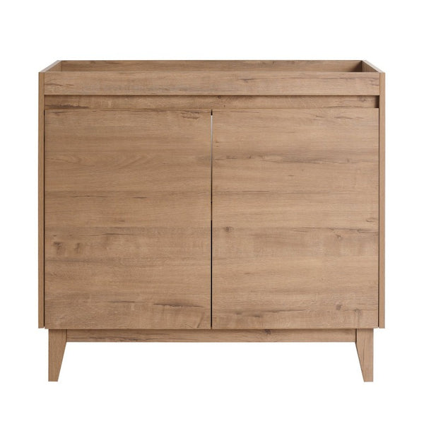 English Elm 32(31-1/2) Inch Wall Mounted Bathroom Vanity Plywood Cabinet with Ceramic Art Sink 36 inches MDF W999P577655