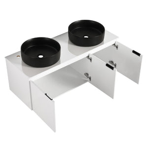 English Elm Bathroom Solid Resin Vessel Sink with Non-Porous Surface for Modern Vanity Spaces Plywood - B W999S00239