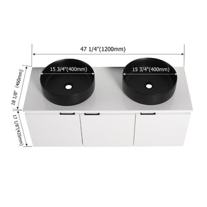 English Elm Bathroom Solid Resin Vessel Sink with Non-Porous Surface for Modern Vanity Spaces Plywood - B W999S00239
