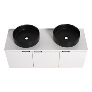 English Elm Bathroom Solid Resin Vessel Sink with Non-Porous Surface for Modern Vanity Spaces Plywood - B W999S00239
