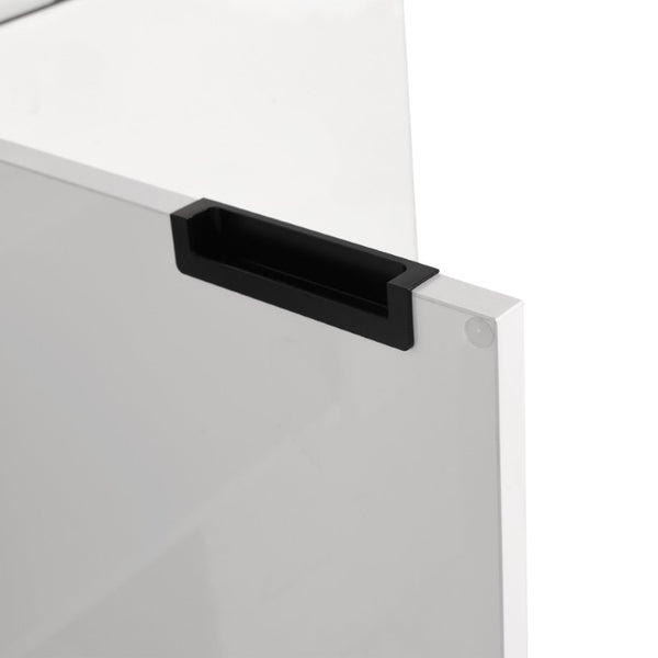 English Elm 48 Inch Floating Bathroom Vanity with Ceramic Sinks Soft Close Doors Modern Bath 48 inches W999S00241
