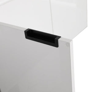 English Elm 48 Inch Floating Bathroom Vanity with Ceramic Sinks Soft Close Doors Modern Bath 60 inches - A W999S00244