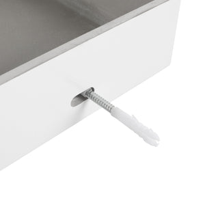 English Elm 30 Inch Floating Bathroom Vanity with Resin Sink Soft Close Drawer and Side Cabinet W999S00540