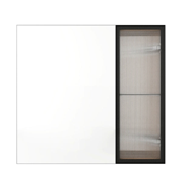 English Elm 29.63 Inch Wall Mounted Bathroom Mirror Cabinet with Adjustable Shelves and Plywood Core W999S00542